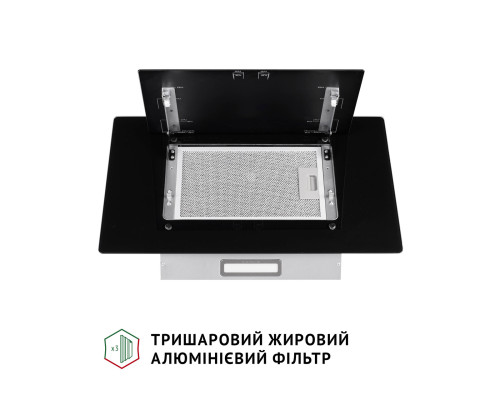 Витяжка декоративна похила Perfelli DN 6142 BL LED ( УТ000003494 )