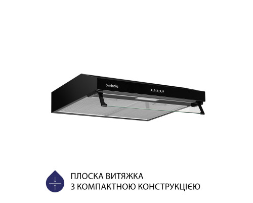 Вытяжка плоская Minola HPL 514 BL