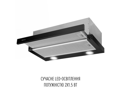 Витяжка телескопічна Perfelli TL 6622 BL 1000 LED ( УТ000003578 )