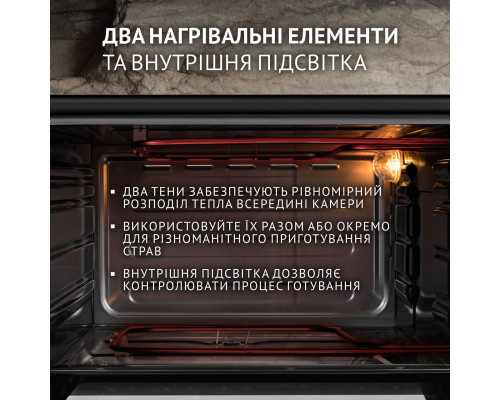 Електрична піч Perfelli CLASSIC 37 BLACK ( УТ000003685 )