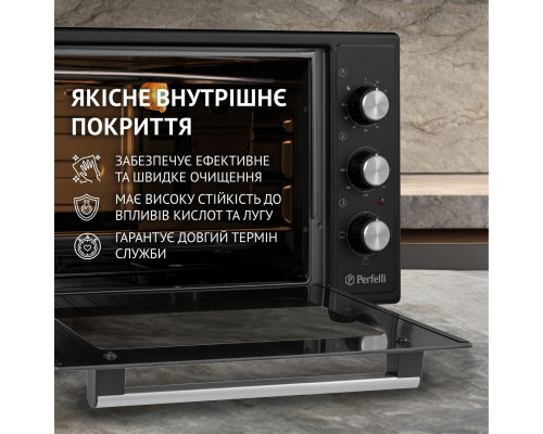 Електрична піч Perfelli CLASSIC 37 BLACK ( УТ000003685 )