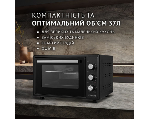 Електрична піч Perfelli MIRAGE 37 BLACK ( УТ000003689 )