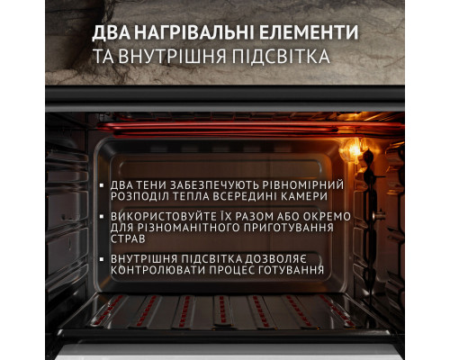 Електрична піч Perfelli MIRAGE 37 BLACK ( УТ000003689 )