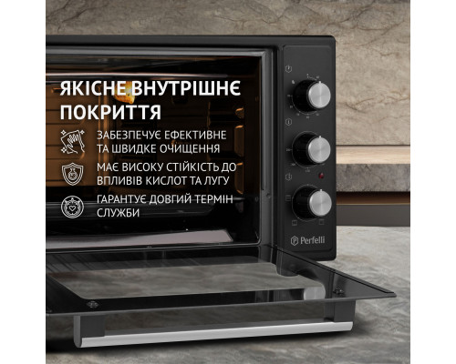 Електрична піч Perfelli MIRAGE 37 BLACK ( УТ000003689 )