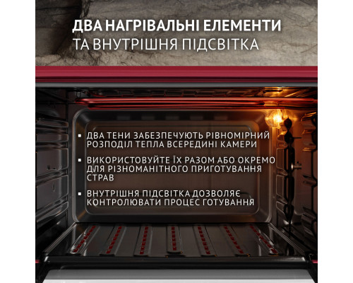 Електрична піч Perfelli MIRAGE 37 RED ( УТ000003693 )