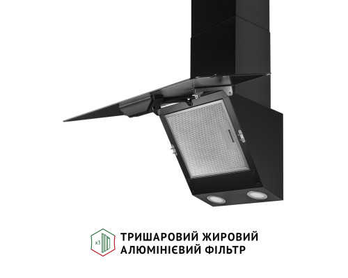 Витяжка декоративна похила Perfelli VICCO 6HM NERO ( УТ000003764 )