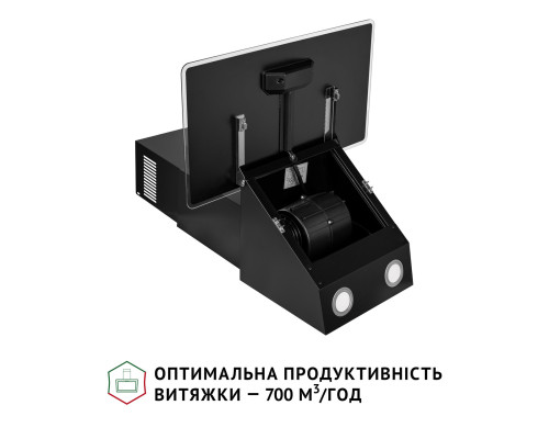 Витяжка декоративна похила Perfelli VICCO 6HM NERO ( УТ000003764 )