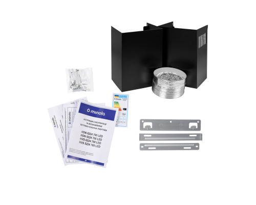 Витяжка декоративна похила Minola HDN 5224 BL 700 LED ( УТ000003782 )