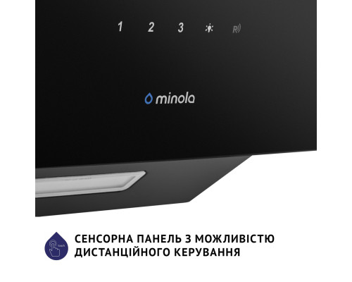 Витяжка декоративна похила Minola HVS 6224 BL 700 LED ( УТ000003780 )