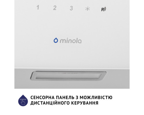 Витяжка декоративна похила Minola HVS 6224 WH 700 LED ( УТ000003781 )