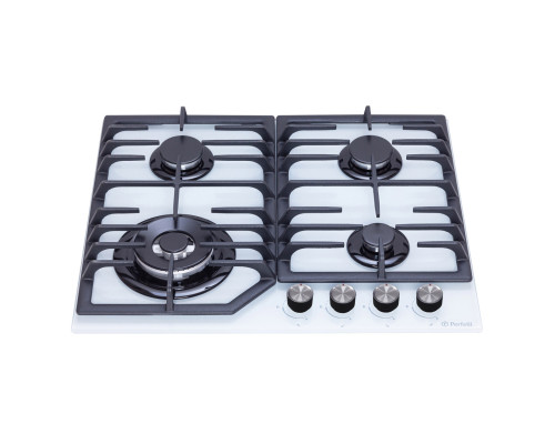 Поверхность газовая на стекле Perfelli DIAMOND GW69C BIANCO