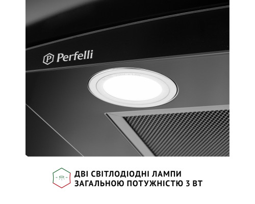 Витяжка декоративна зі склом Perfelli GRASSI 6HMB NERO ( УТ000003663 )