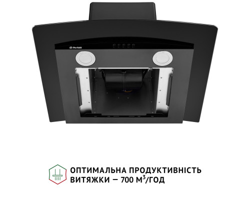 Витяжка декоративна зі склом Perfelli GRASSI 6HMB NERO ( УТ000003663 )