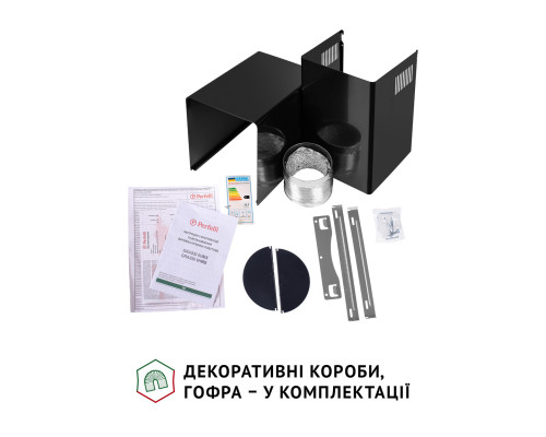 Витяжка декоративна зі склом Perfelli GRASSI 6HMB NERO ( УТ000003663 )