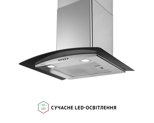 Витяжка декоративна зі склом Perfelli GRASSI 6HMX INOX ( УТ000003662 )