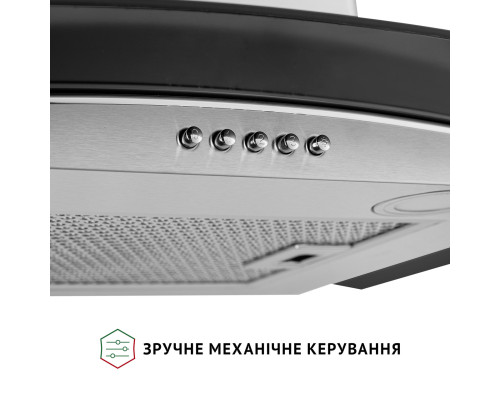 Витяжка декоративна зі склом Perfelli GRASSI 6HMX INOX ( УТ000003662 )