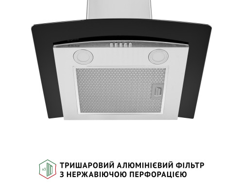 Витяжка декоративна зі склом Perfelli GRASSI 6HMX INOX ( УТ000003662 )