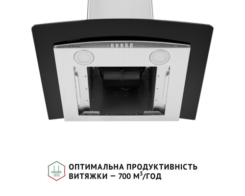 Витяжка декоративна зі склом Perfelli GRASSI 6HMX INOX ( УТ000003662 )