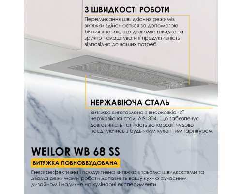 Витяжка повновбудована Weilor WB 68 SS