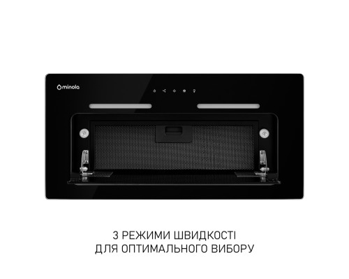 Витяжка повновбудована Minola HBI 6473 BL GLASS 800 LED Line ( УТ000004537 )