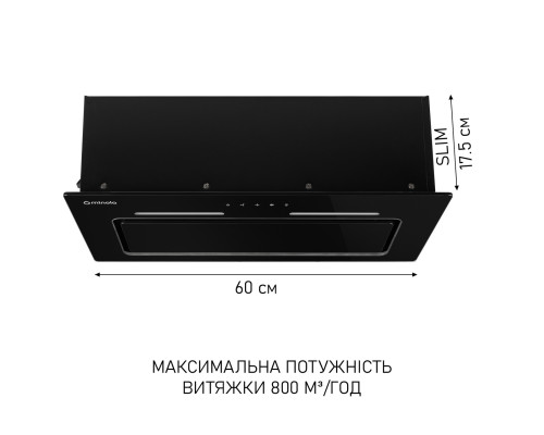 Витяжка повновбудована Minola HBI 6473 BL GLASS 800 LED Line ( УТ000004537 )