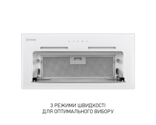 Витяжка повновбудована Minola HBI 6473 WH GLASS 800 LED Line ( УТ000004538 )