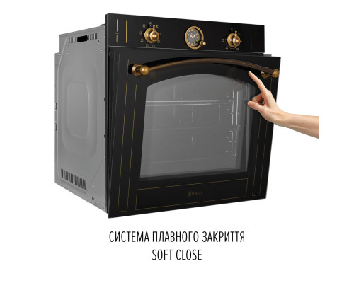Духова шафа електрична PERFELLI VINTAGE 6A8N NERO ( УТ000004616 )