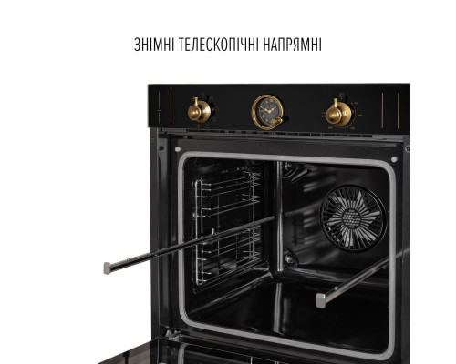 Духова шафа електрична PERFELLI VINTAGE 6A8N NERO ( УТ000004616 )