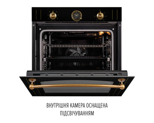 Духова шафа електрична PERFELLI VINTAGE 6A8N NERO ( УТ000004616 )