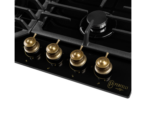 Поверхня газова на склі PERFELLI VINTAGE GW69C NERO ( УТ000004577 )