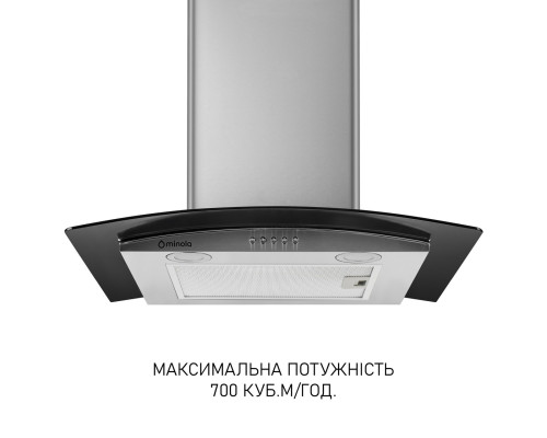 Вытяжка декоративная со стеклом Minola MTG 6242 I LED