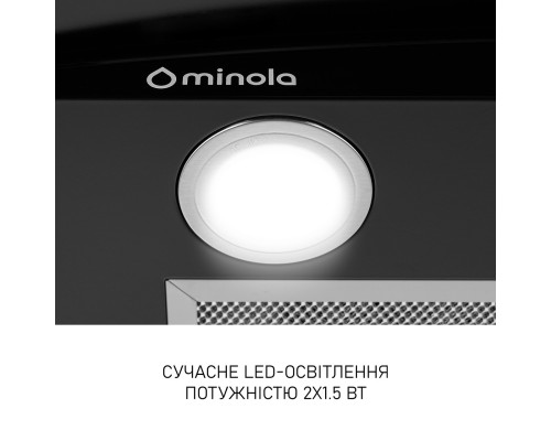 Витяжка декоративна зі склом Minola MTG 6642 BL LED ( УТ000003870 )