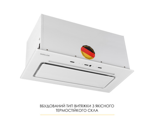Витяжка повновбудована WEILOR LUMINA WBG 66 WHITE ( УТ000004552 )