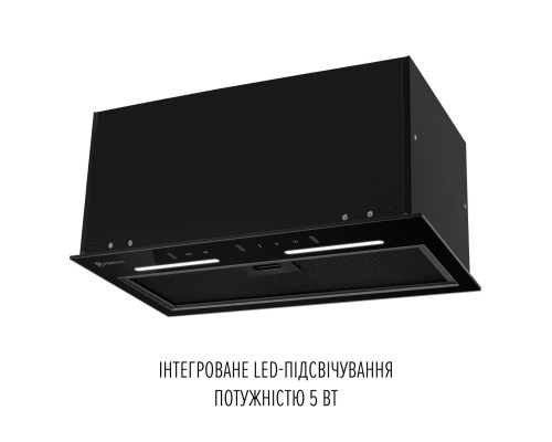 Вытяжка полновстраиваемая PERFELLI VIOLA 5QWRB NERO SILENZIO