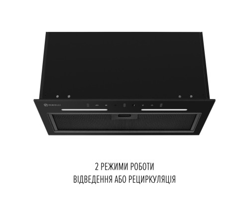 Вытяжка полновстраиваемая PERFELLI VIOLA 5QWRB NERO SILENZIO