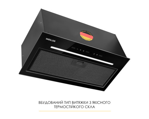 Витяжка повновбудована WEILOR LUNA WBG 56 BLACK ( УТ000004609 )