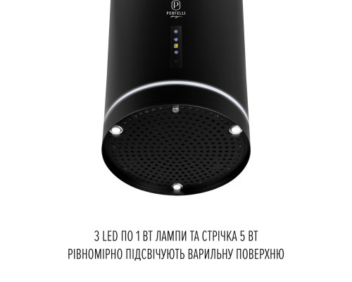 Витяжка острівна PERFELLI DESIGN ISOLA 35 NERO SILENZIO ( УТ000004593 )