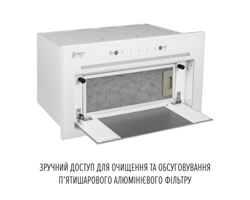 Витяжка повновбудована PERFELLI DESIGN FILINI 5 BIANCO ( УТ000004650 )