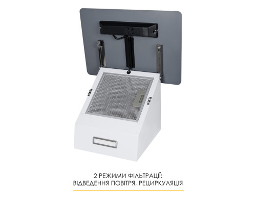 Витяжка декоративна похила WEILOR AURA WDS 53 WHITE ( УТ000004680 )