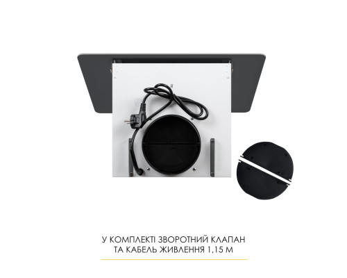 Витяжка декоративна похила WEILOR AURA WDS 53 WHITE ( УТ000004680 )
