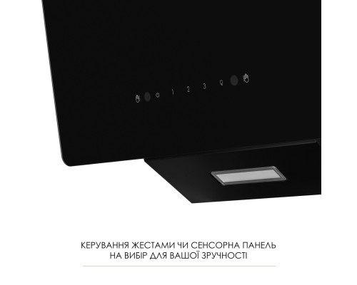 Витяжка декоративна похила WEILOR AURA WDS 63 BLACK ( УТ000004677 )