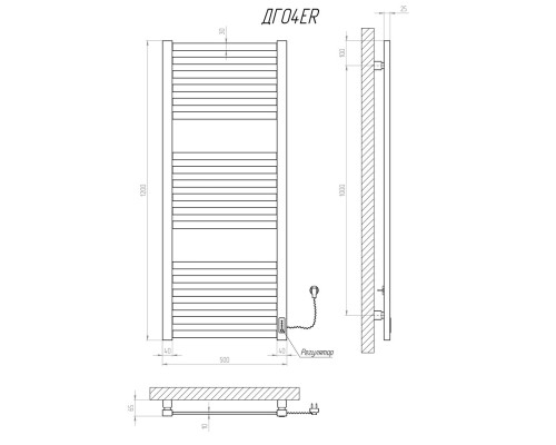 Полотенцесушитель KOSSER Герда 1200х500 ER тайм. белый