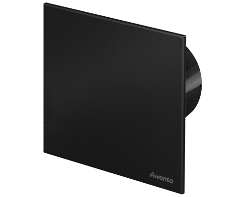 Вытяжной вентилятор с датчиком влажности и таймером Awenta System+ KWS 100 H CZ PTGBM стекло Черный матовый