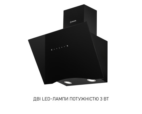 Витяжка декоративна похила Minola HVS 6812 BL 1200 LED ( УТ000004625 )