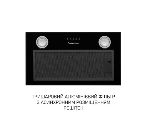 Витяжка повновбудована Minola HBI 5722 BLF 1200 LED ( УТ000004715 )