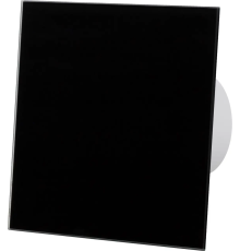 Вытяжной вентилятор с датчиком влажности и таймером AirRoxy dRim 125 BB HS plexi Black Черный глянцевый