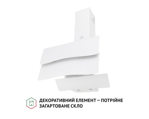 Вытяжка декоративная наклонная Perfelli DNS 6482 D 850 WH LED ( УТ000003009 )