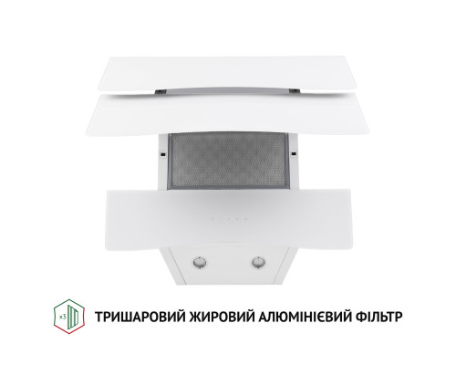 Вытяжка декоративная наклонная Perfelli DNS 6482 D 850 WH LED ( УТ000003009 )