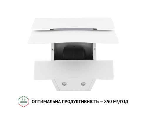 Вытяжка декоративная наклонная Perfelli DNS 6482 D 850 WH LED ( УТ000003009 )