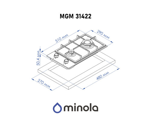 Варочная поверхность на металле MINOLA MGM 31422 WH ( УТ000004109 )